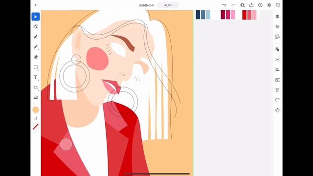 Рисование иллюстрации на iPad в Adobe Illustrator. смотреть онлайн