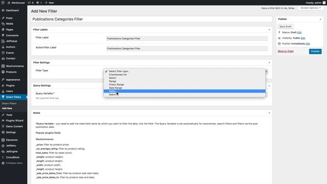 JetSmartFilters: How To Filter Publications By Taxonomy