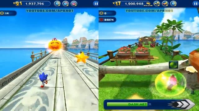 Sonic Dash Android Gameplay - SONIC VS ESPIO смотреть онлайн