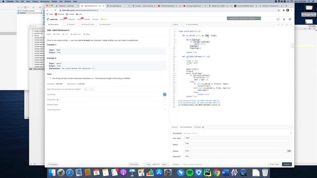 680. valid palindrome ii python смотреть онлайн