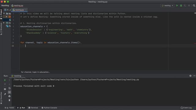 Nesting Dictionaries and Lists in Python смотреть онлайн