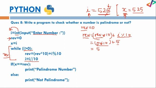 Python Program to Check a Number is Palindrome or Not - In Hindi смотреть онлайн