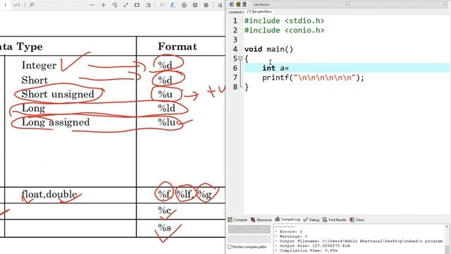 Integers display in c program | signed and unsigned | short and long |class 12, HSEB , NEB in nepal смотреть онлайн