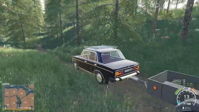 ПОЕХАЛ В ЛЕС ЗА ДРОВАМИ И НАШЕЛ БРОШЕННЫЙ МОТОЦИКЛ! FARMING SIMULATOR 19 смотреть онлайн