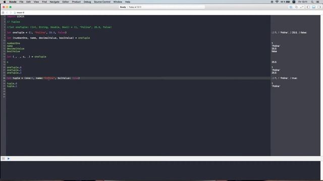 Swift с нуля: Xcode урок 6 - что такое Tuples | Кортежи (для новичков) смотреть онлайн