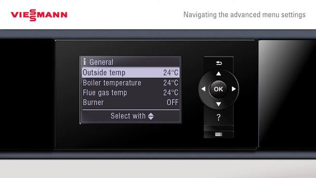 Viessmann Vitocrossal 100 tutorial: Navigating advanced menu settings смотреть онлайн