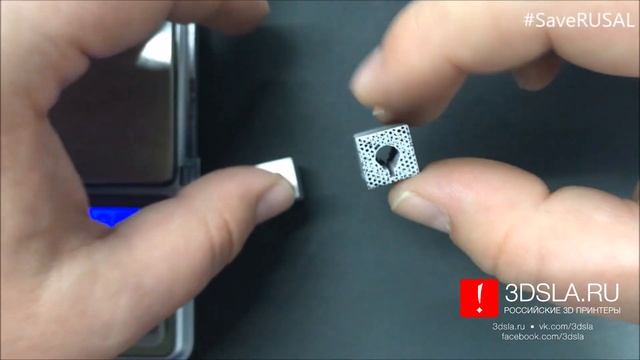 Первый тест печати сплавом AlSi10Mg от РУСАЛ на RussianSLM смотреть онлайн