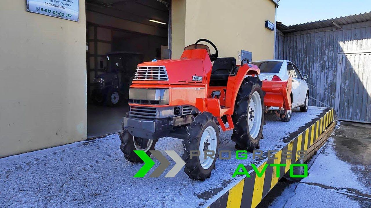 Минитрактор с навесным KUBOTA SATURN X-20 трактор для домашнего пользования прогрессавто смотреть онлайн