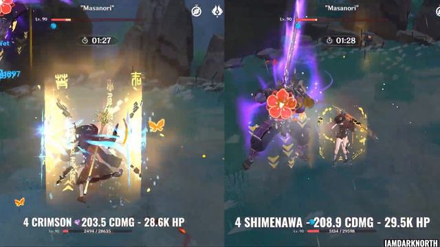 HU TAO 4pc Crimson Witch vs 4pc Shimenawa Charged Attack Test | Genshin Impact смотреть онлайн