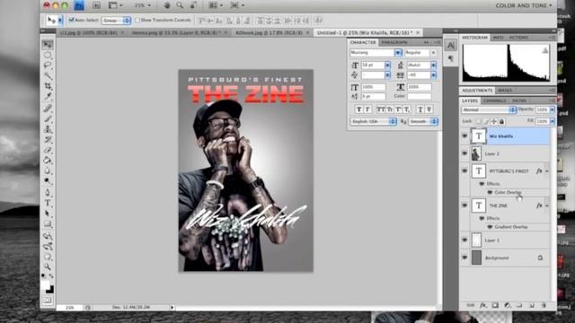 PHOTOSHOP TUTORIAL - HOW TO MAKE A MAGAZINE COVER смотреть онлайн