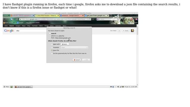Ubuntu: firefox asks me to download json file containing the search results each time google смотреть онлайн