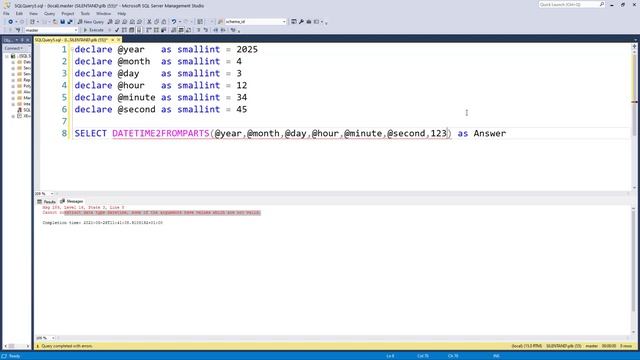 Convert numbers year, month and days and more to dates in SQL Server - with ...FROMPARTS functions смотреть онлайн