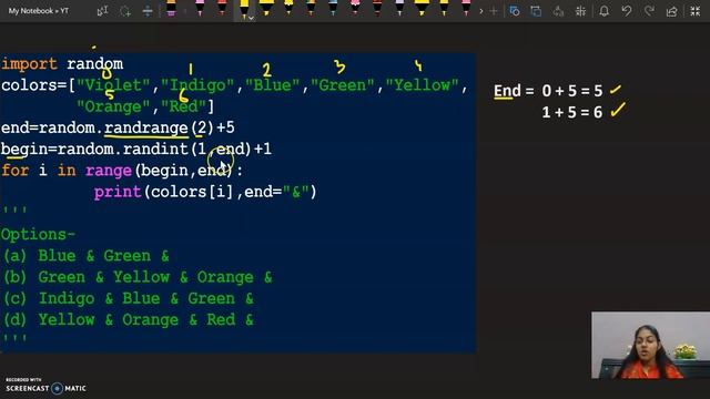 Question based on random module | CBSE Class 11 , 12 Computer Science смотреть онлайн