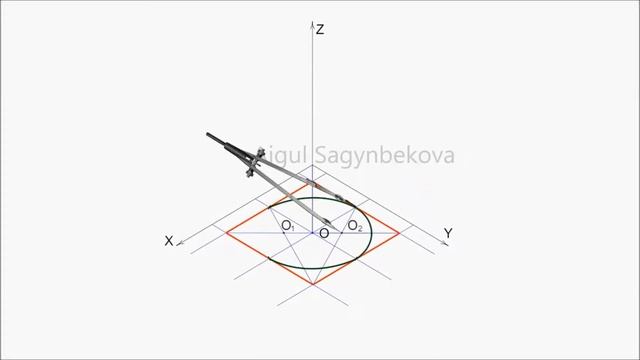 Построение овала. смотреть онлайн