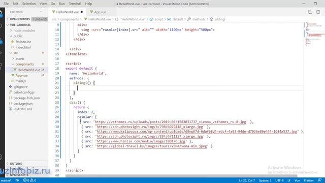 Javascript framework i ( library - kutubxonasi) vue js yordamida slider, carousel qilish. смотреть онлайн