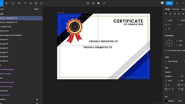 Design Simple Certificate in Figma Under 7 Minutes | Subscribe смотреть онлайн