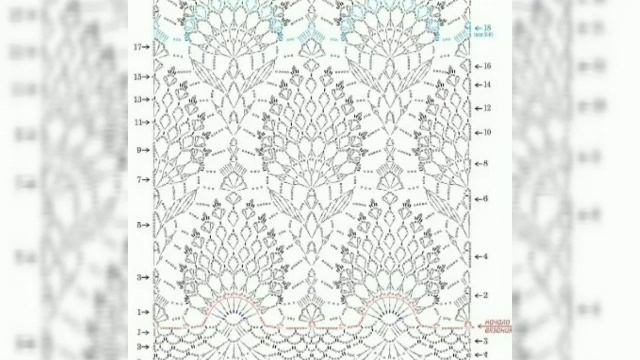 Шикарные современные узоры Ананасы крючком и схемы к ним смотреть онлайн