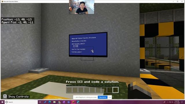 Minecraft EE- Python Walkthrough, Lesson 8- Functions, Activity 1, Part 1 of 3 смотреть онлайн