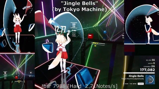 [Beat Saber]"Jingle Bells"(by Tokyo Machine) [Hard] / UPDATE 1.27.0 смотреть онлайн