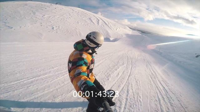 Горнолыжный курорт "Большой Вудъявр" (Big Wood) Спуск №2 (Сколько времени скатываться с горы) смотреть онлайн