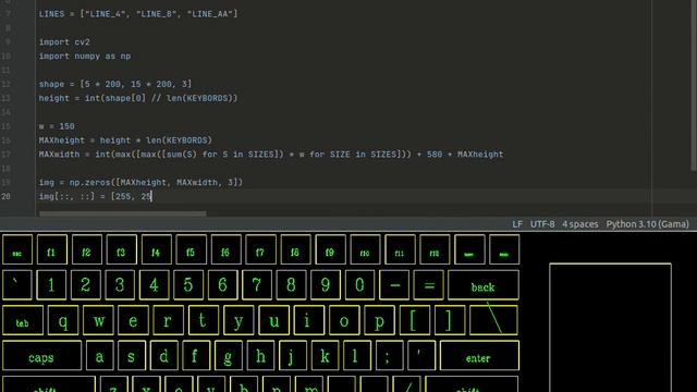 Клавіатура пише себе на Python смотреть онлайн