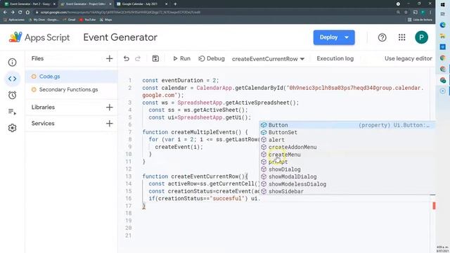 EVENT GENERATOR in Google Sheets ? - Part 2 - User feedback and Delete all events смотреть онлайн