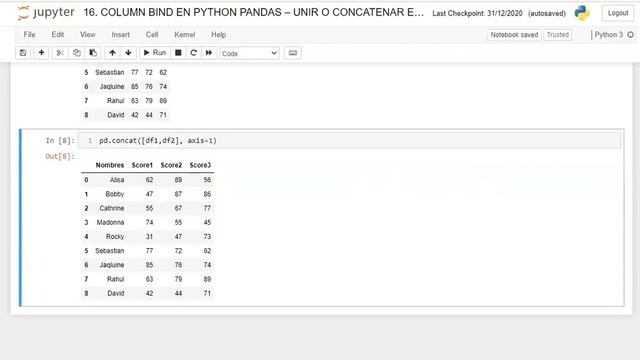 Uniendo columnas con Python. смотреть онлайн