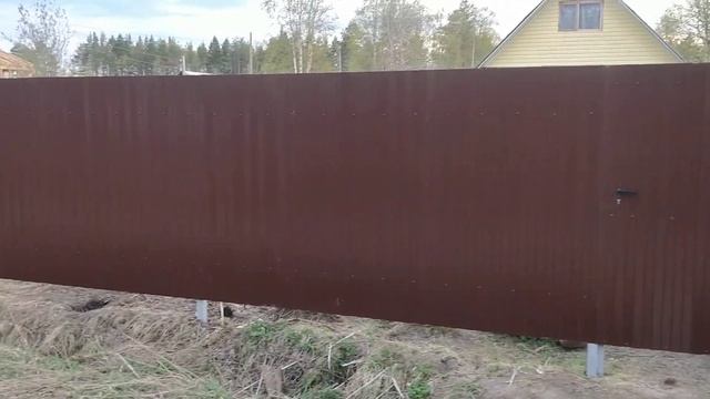 ВсеЗаборы29.рф Забор сварной из профлиста в СНТ Беломор. смотреть онлайн