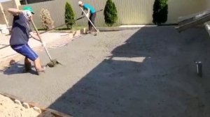 Заливка фундаментной плиты.