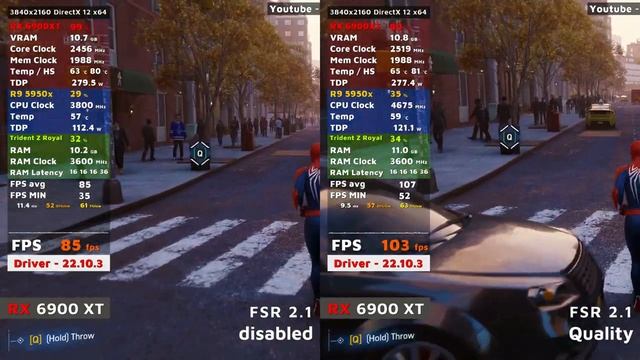 AMD FidelityFX Super Resolution 2.1 | Spider-Man Remastered | 6900 XT 5950X | MAX Settings | RTX ON смотреть онлайн