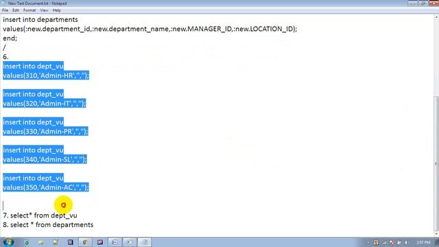 Create Instead of insert trigger on view in PL/SQL | Muhammad Abdul Quium (V-9) смотреть онлайн