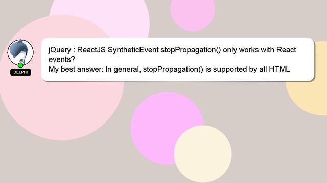 jQuery : ReactJS SyntheticEvent stopPropagation() only works with React events? смотреть онлайн