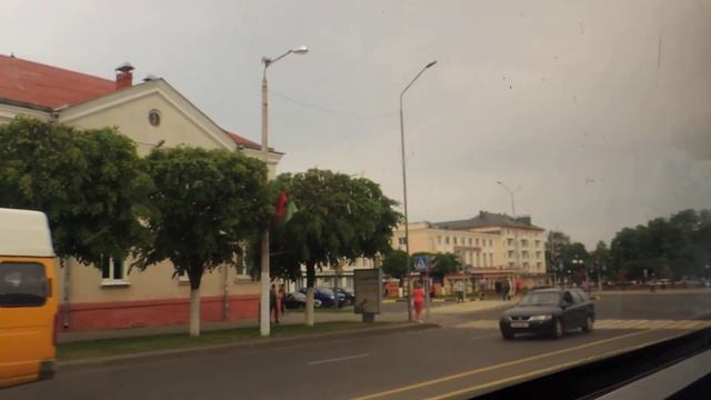 город Орша.Поездка на автобусе №16А Вокзал - Водоканал смотреть онлайн