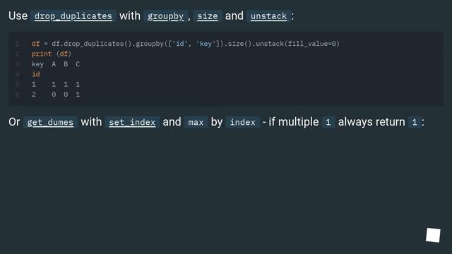 Reshape pandas df: rows of values to boolean matrix смотреть онлайн