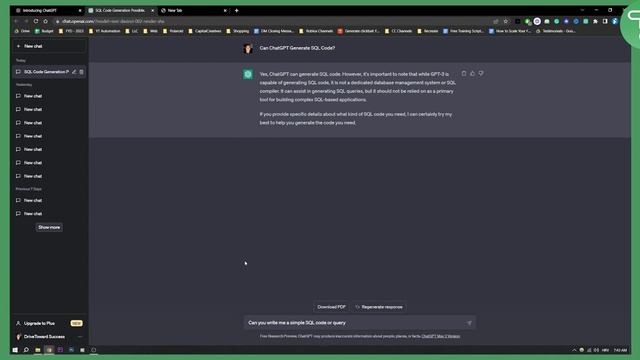 Can ChatGPT Generate SQL Code? смотреть онлайн