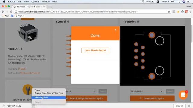 How to import footprints and symbols into Eagle смотреть онлайн
