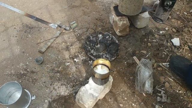 Плавка алюминия. паяльной лампой смотреть онлайн