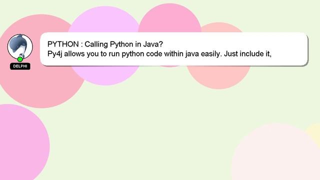 PYTHON : Calling Python in Java? смотреть онлайн