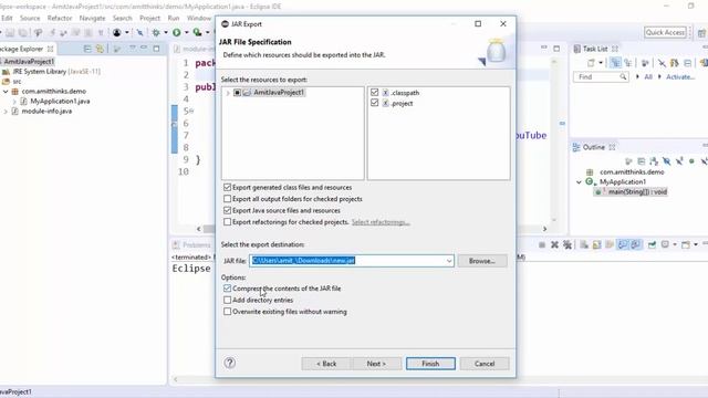 Create JAR file in Eclipse | Convert Java Project to JAR | Lesson 15 смотреть онлайн