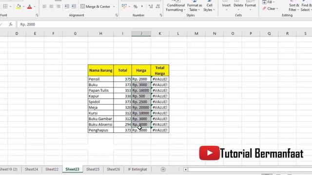 CARA MENGATASI HASIL ERROR VALUE DI EXCEL смотреть онлайн