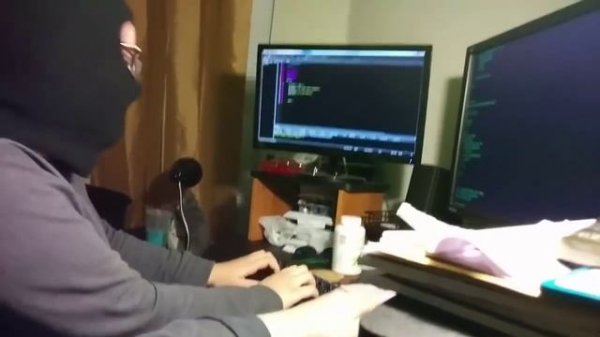 hacker keyboard balaclava