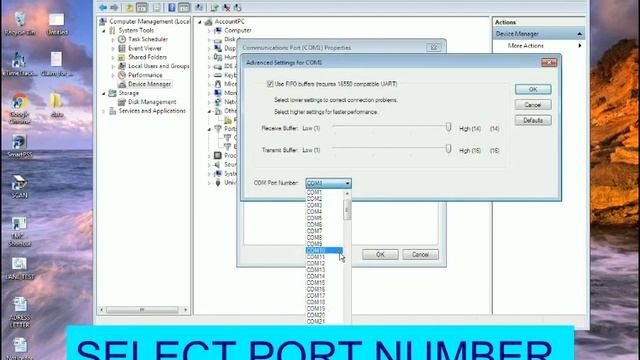 Com Port Settings Change/Assign On Window 7/8/8.1/xp/vista смотреть онлайн