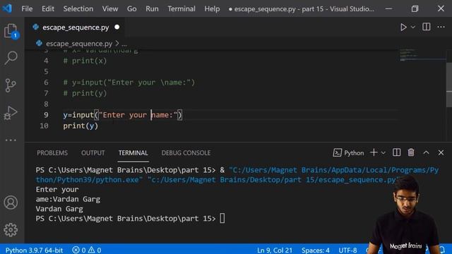 Class 11 NCERT Computer Science Chapter 5 | Escape Sequences - Practical смотреть онлайн