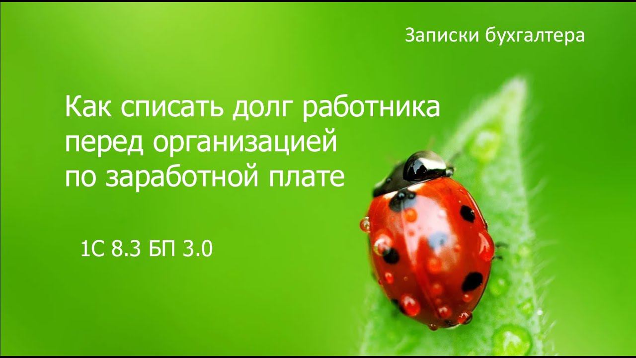 Как списать долг работника по зарплате смотреть онлайн