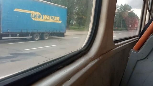 Киевский трамвай TatraT3 бортовой номер 6019 маршрут номер 22К обратно запись полного маршрута.