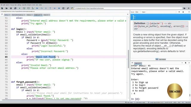 Python Project on Email Authentication system using File Handling. Simple and best Python Project. смотреть онлайн