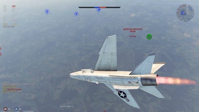 F8U-2 vs Mirage III C dogfight | War thunder смотреть онлайн