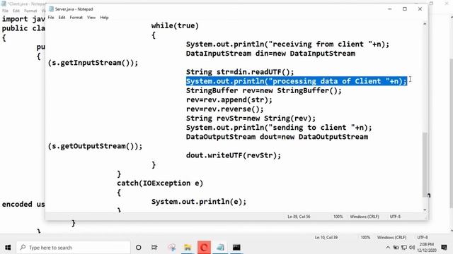 TCP Server programming reverse of string to each of client. | Advanced Java | Prof.Rajul Suthar смотреть онлайн