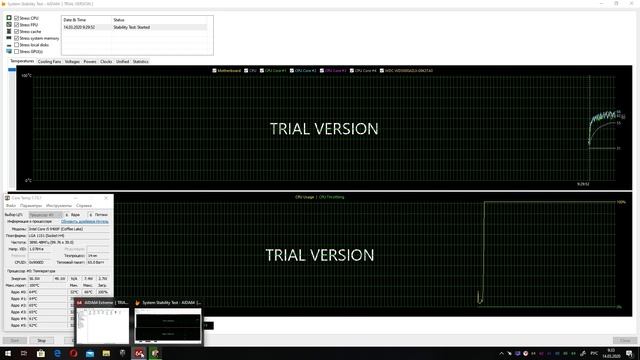 AIDA64 стресс тест i5 9400f боксовый кулер смотреть онлайн