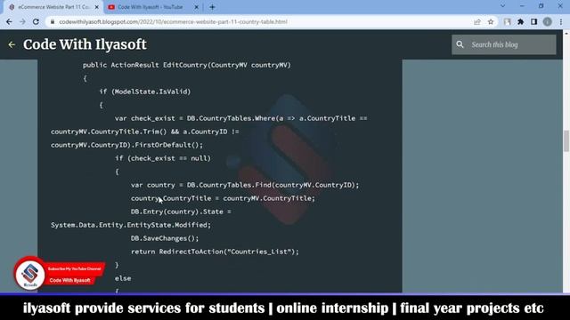 eCommerce Website Part 11 Country Table смотреть онлайн
